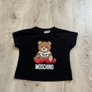 MOSCHINO TEDDY BEAR BLACK T-SHIRT FOR GIRL Sz.8
